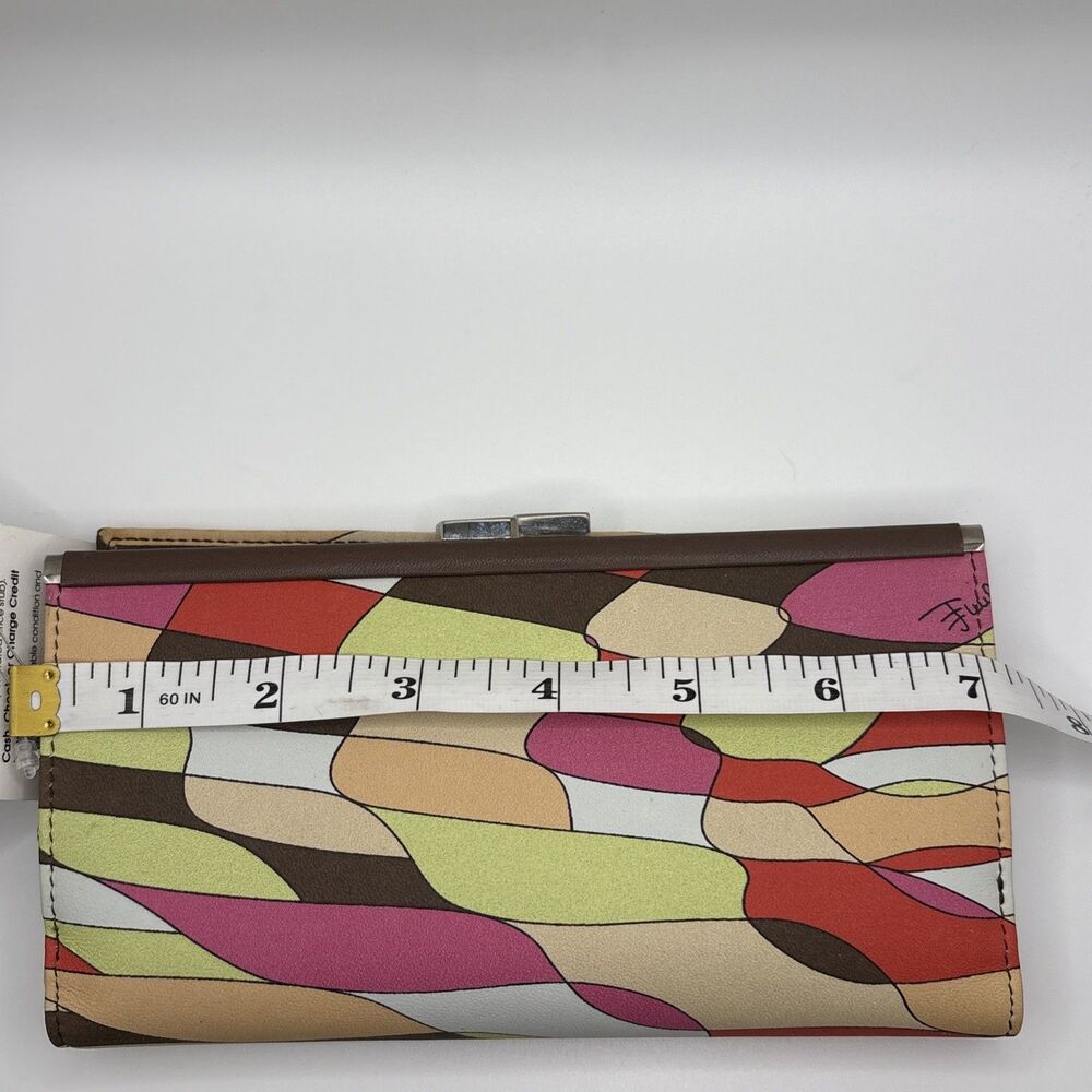 Emilio Pucci Long Wallet Geometric Pattern Purple… - image 12
